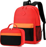 Black Grey Kids Backpack Set with Insulated Lunch Bag