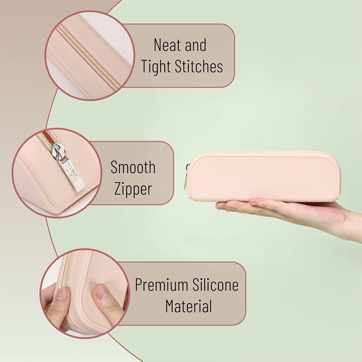 Easy-Clean Silicone Pencil and Makeup Pouch
