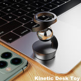 Kinetic Desk Fidget Toy Gravity Defying Metal Spinner Stress Relief Balance Desk Decor Gray Rose Gold