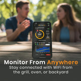 WiFi Smart Meat Thermometer with 6 Sensors & Extreme High-Heat Resistance