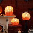 Light-Up Ghost Pumpkin Decorations – Handmade LED Halloween Table Ornaments (Set of 3) 🎃👻
