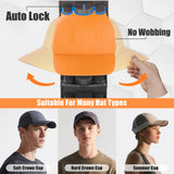 Wall-Mount Hat Organizer for Baseball Caps (2-Pack) – Spring-Clip Cap Rack with Adhesive or Screw Install, Matte Black