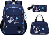 Astronaut School Backpack Set with Lunch Bag and Pencil Case