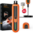 Professional Dog Nail Grinder with 4 LED Lights & Type-C Charging – 3-Speed Quiet Pet Nail Trimmer (Orange)