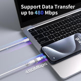 Lightning to USB-C Adapter 4 Pack Fast Charging & Data Sync Converter for iPhone 15/16/17 Pro Max, Samsung & Pixel – Aluminum Mini Connector