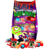 Halloween Gummy Body Parts Candy – 50 Count Individually Wrapped Assorted Gummies (Eyeballs, Fingers, Brains, Ears & Feet)