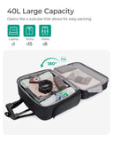 Bagsmart Rolling Laptop Briefcase with Wheels for 17.3-Inch Laptop & TSA Lock – Black