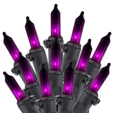 25FT Purple Halloween String Lights – 100 Mini Incandescent Bulbs, Connectable up to 125FT, Indoor/Outdoor UL Certified (Purple)