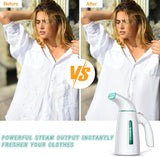Portable Handheld Garment Steamer 700W with Stainless Steel Panel and Large Capacity Travel Wrinkle Remover