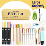 Butter Stick Pencil Case with Zipper and Large Storage