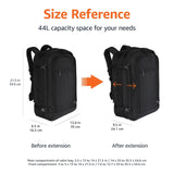 Amazon Basics 40L Expandable Carry-On Travel Backpack with Laptop Compartment – Dual-Use Backpack & Shoulder Bag (Black)