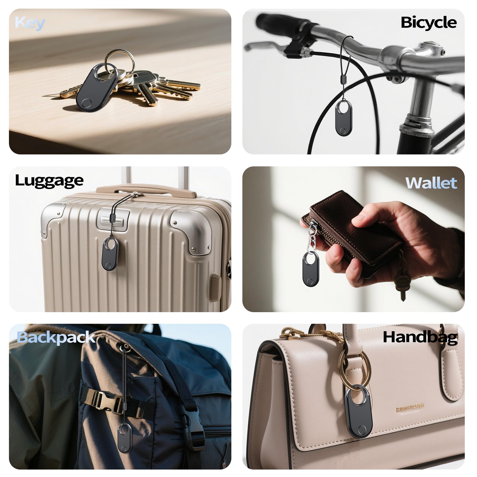 Apple Find My MFi-Certified Bluetooth Tracker Tag 4 Pack, Waterproof Smart Item Locator with 100dB Alert and Global Tracking