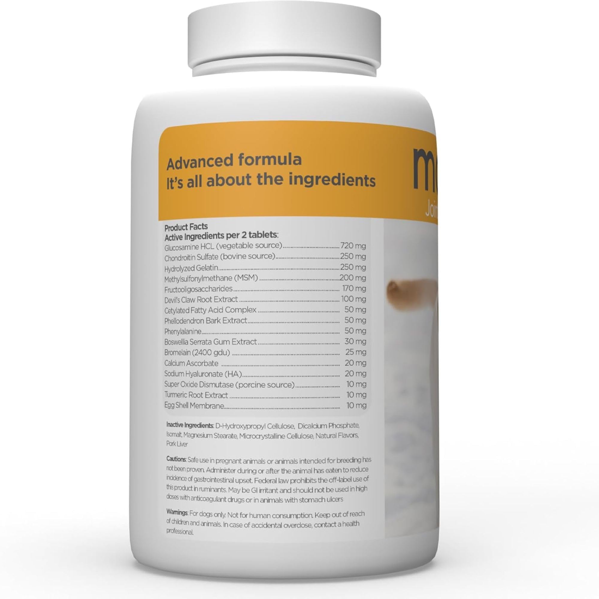 MaxxiFlex+ Advanced Joint Support Tablets for Dogs – Glucosamine, MSM & Turmeric Hip & Mobility Formula (60 Chews)