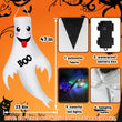 2-Pack Light-Up Hanging Ghosts – Large Outdoor Halloween Decorations with LED Lights (47 Inches, 1A-2Pack)