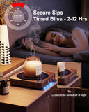 House Gem Smart Mug Warmer 36W Coffee Cup Heater with Temperature Display Timer Auto Shut Off Wood