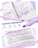 Purple Study Supplies Kit with Pens, Pencils and Notes