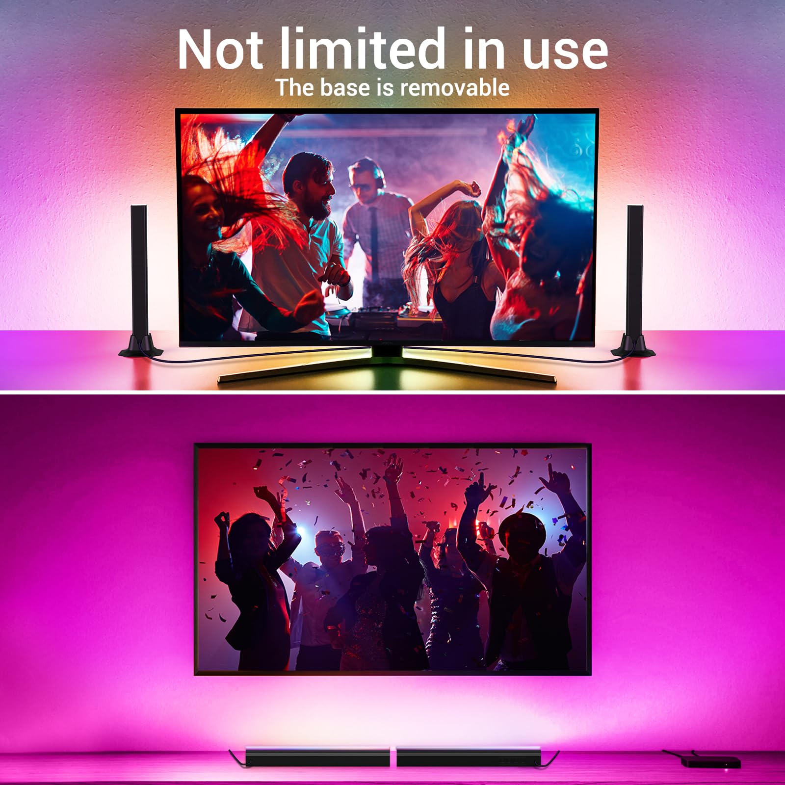 RGB Music Sync Light Bar with App & Remote Control – Dynamic Desk Ambient Gaming LED Lighting