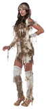 Tan Mummy Costume – One-Sleeved Ancient Wrap Dress with Matching Glovlette 🏺🧻