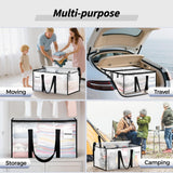 Extra Large Clear Heavy-Duty Moving Bags (8-Pack) – 24-Gallon Storage Totes with Zippers, Lids & Reinforced Handles