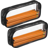 4-Pack Clear Black PVC Zipper Organizer Pouches