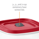42-Piece Food Storage Containers Set – BPA-Free Stackable Containers with Vented Easy-Find Lids (Red)