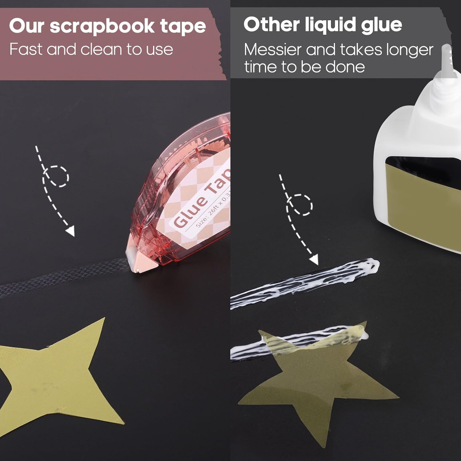 4-Pack Double-Sided Adhesive Tape Rollers