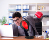 Tech Tools Desktop Punching Bag Stress Relief Toy with Strong Suction Base Funny Office Desk Accessory