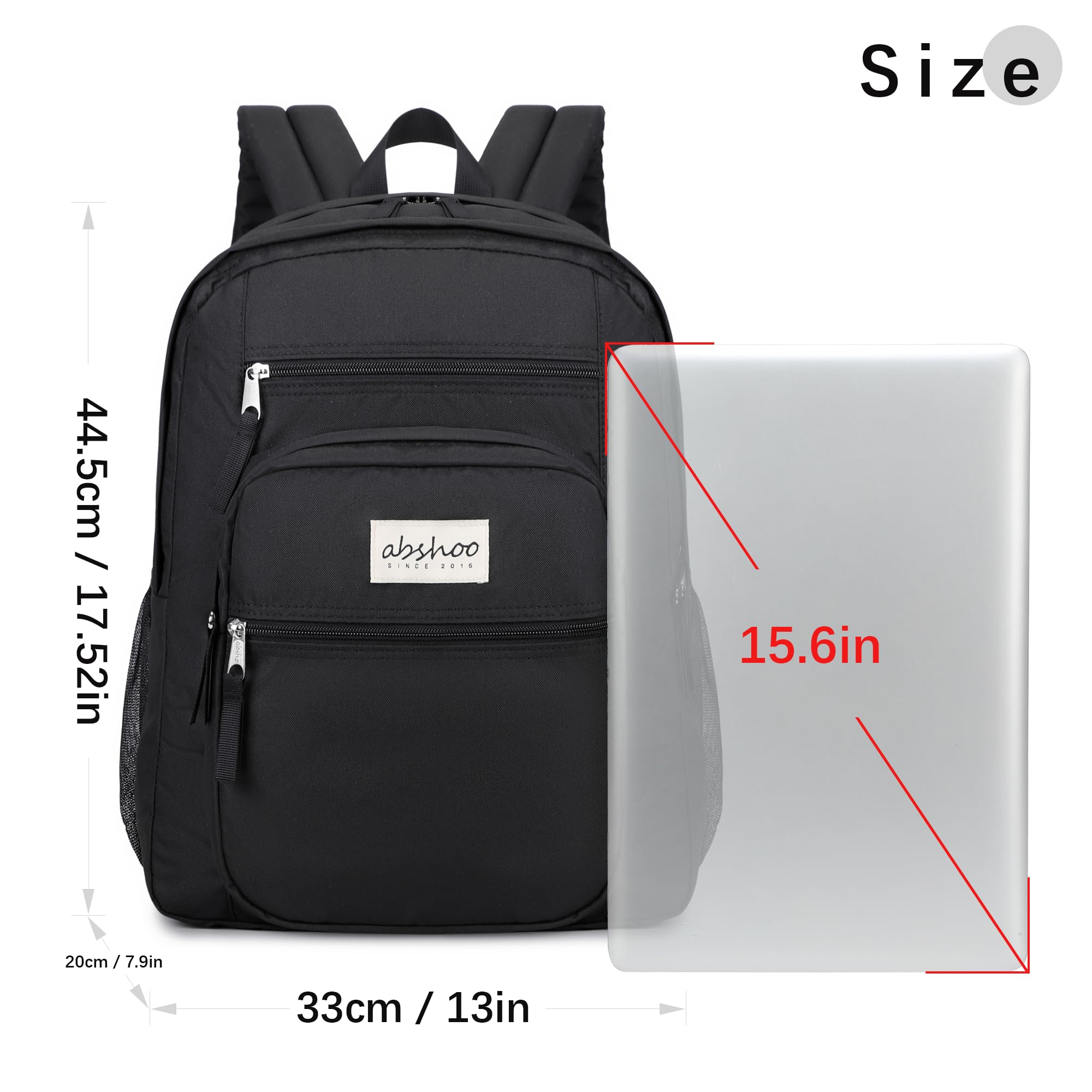 ABSHOO 32L Large Laptop Backpack for College & High School – Water-Resistant Travel Bookbag