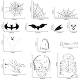 Double-Sided Halloween Window Clings – 8 Reusable PVC Sheets with Skeletons, Ghosts & Pumpkins