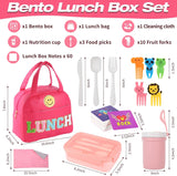 Rose Red 77-Piece Stackable Bento Lunch Kit