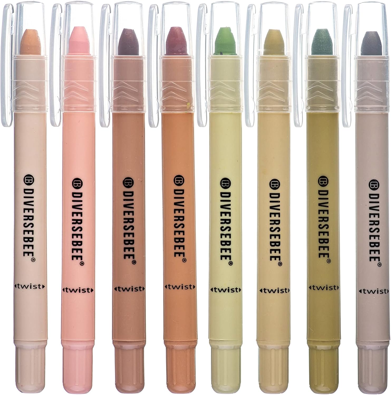 8-Pack Pastel No-Bleed Gel Highlighters