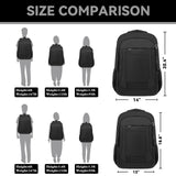 Large Airline-Approved Travel Laptop Backpack with Anti-Theft Pocket – Fits 17.3” – Black
