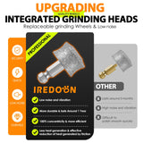 IREDOON Professional Dog Nail Grinder with LED Display & Quiet Motor – Rechargeable Pet Nail Trimmer with Adjustable Speeds (Matte Green)