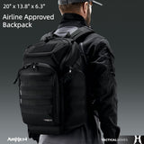 AMHEH 32L Military Tactical Backpack – Rugged MOLLE Carry-On Assault Pack with 17” Laptop Compartment – Black