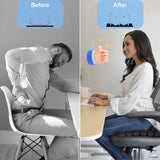 Inflatable Ergonomic Travel Seat Cushion with Airbag Support – Portable Orthopedic Air Cushion for Airplane, Car, Office & Wheelchair (Black)