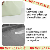 Glow in the Dark Halloween Caution Tape – 16.4ft “DO NOT ENTER” Adhesive Roll for Indoor & Outdoor Decor