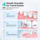 Mini Portable Water Flosser – Cordless Dental Oral Irrigator with 4 Modes, Travel Case & USB-C Rechargeable Design