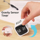 Rotating Cube Pomodoro Timer with Gravity Sensor, Preset 5/10/30/60 Min, Custom Countdown & Stopwatch, Silent Vibration Focus Timer for Office, Study & Kitchen – Black