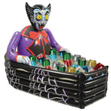 Inflatable Vampire & Coffin Cooler – Halloween Party Drink Holder (Holds 48 Cans, 30” x 42”)