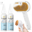Ultrasonic Pet Grooming Spray Brush with Self-Cleaning Button, Mist Conditioning Function, and De-Shedding Massage for Cats and Dogs