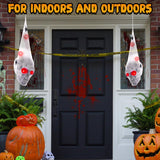 2-Pack Hanging Skull Halloween Decorations with Creepy Spiders & LED Light-Up Eyes – Outdoor & Indoor Haunted Décor