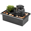 Succulent LED Mini Tabletop Water Fountain – USB/Battery Powered Indoor Zen Decor