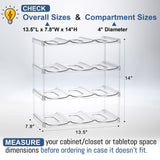 Large Capacity Stackable Water Bottle Organizer – 4-Tier Clear Holder for Large Tumblers & Bottles (Holds 12)