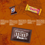M&M’s, SNICKERS, TWIX & MILKY WAY Halloween Variety Bag – 120PCS Bulk Assortment of Fun Size Chocolate Treats 🍬🎃