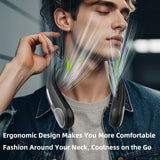 6000mAh Rechargeable Neck Fan – Bladeless Portable Cooling Fan with LED Display & 4 Speed Modes