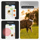 Weenect XS Ultra-Compact GPS Tracker for Cats – Real-Time Global Tracking Device with Flashlight & Secure Collar Attachment (White)