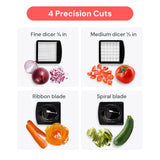 Manual Vegetable Chopper with Container – Pro Food Dicer & Onion Chopper