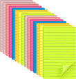 375-Sheet Lined Sticky Notes in 7 Bright Colors