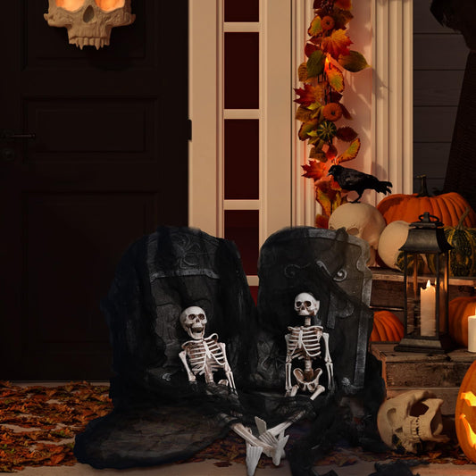 Oversized Halloween Creepy Cloth – 410 x 80 in Black Spooky Gauze Fabric for Haunted House & Party Decor