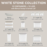 Bentgo Pantry Airtight Food Storage Containers – 22 Piece Stackable Set with Scoop & Cereal Lid
